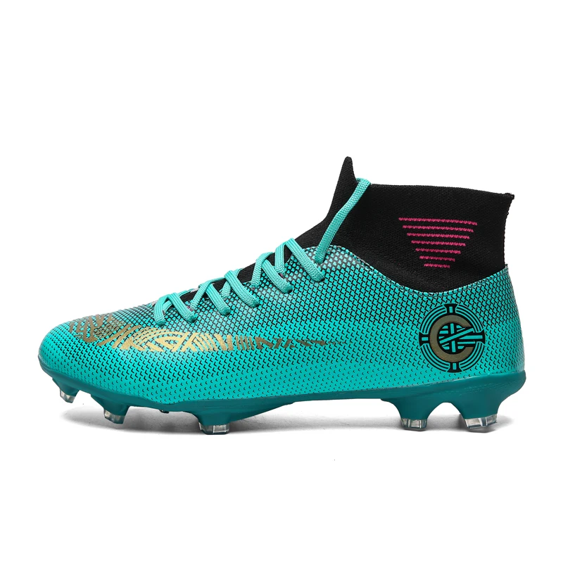 

Outdoor Men Boys Soccer Shoes Football Boots High Ankle Kids Cleats Training Sport Sneakers Size 35-44 Dropshipping
