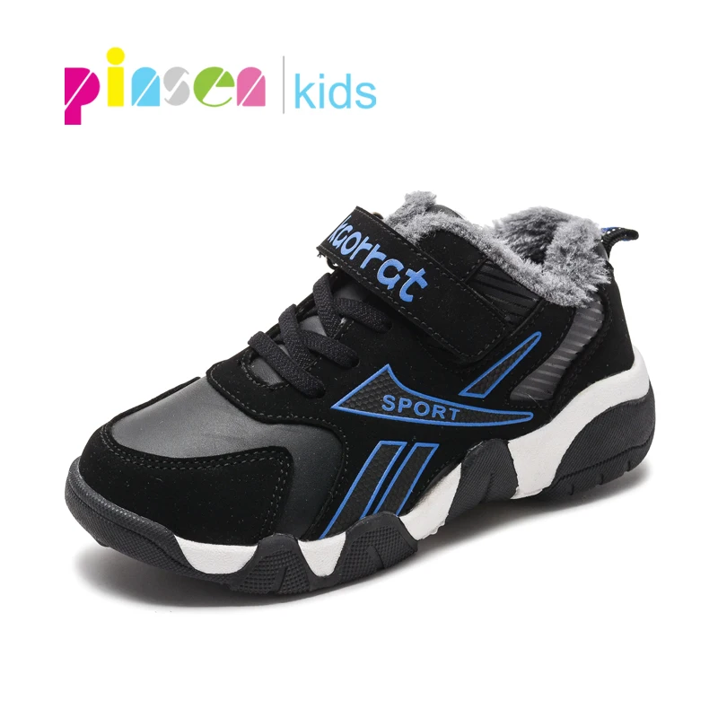 

PINSEN Boys Shoes Winter Kids Casual Sport Children Shoes For Boys Sneakers For Girls 2019 New Leather Child Shoes Size 28-39
