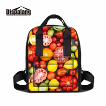 Dispalang фантазии детей площади bookbag фрукты печати небольшая емкость путешествия рюкзаки для девочек-подростков моды мумия пакеты