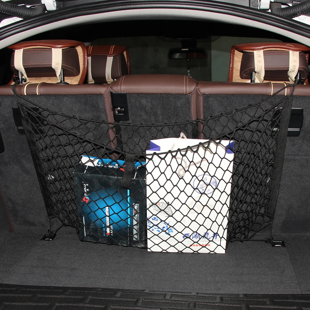Thie2e Car boot string bag Elastic Nylon Car Rear Cargo Trunk Storage