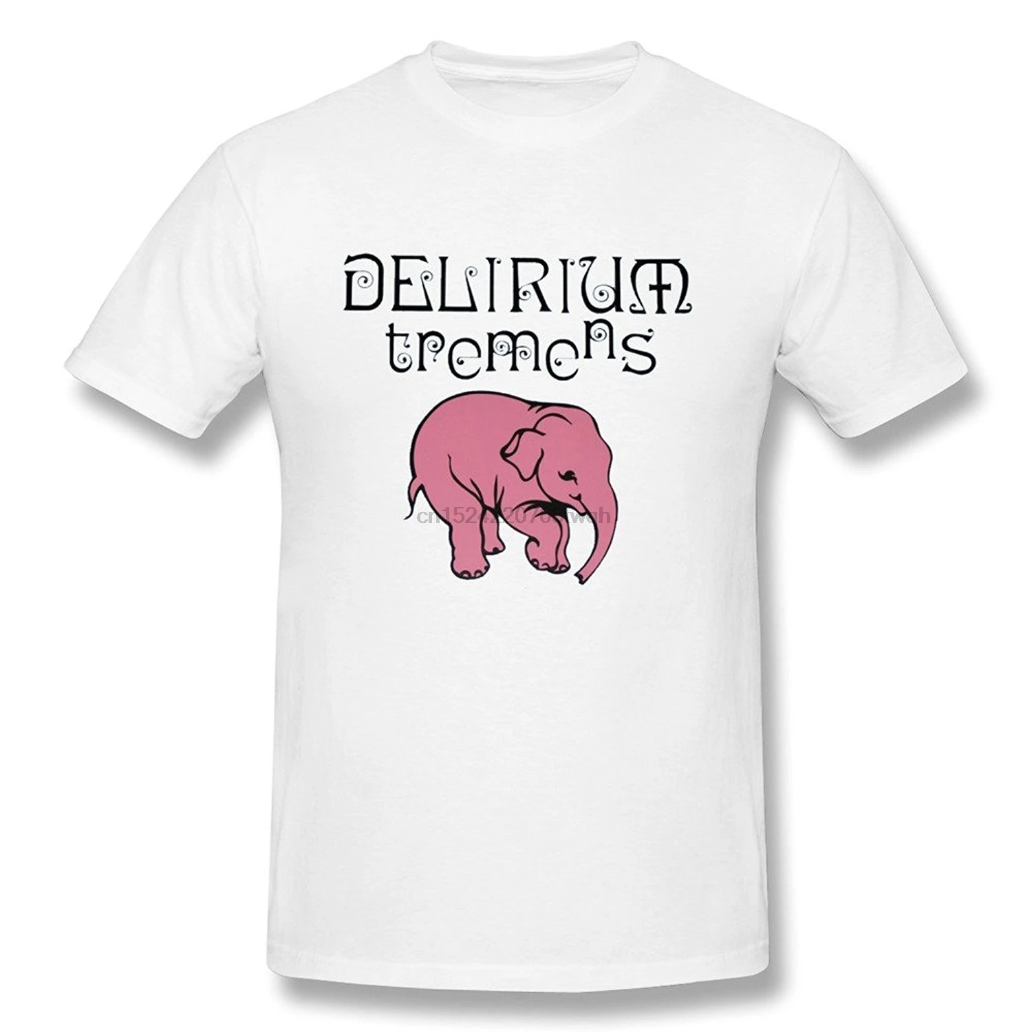 

Anskan Men Delirium Tremens T-shirt White Novelty Anime Cartoon Print Short Sleeve T Shirt Free Shipping S-3Xl