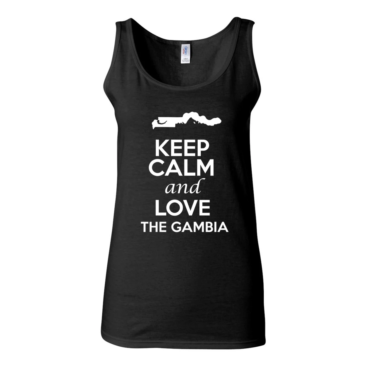 Junior Keep Calm And Love The Gambia Country Patriotic Novelty Sleeveless Tank Top 1293 (1)