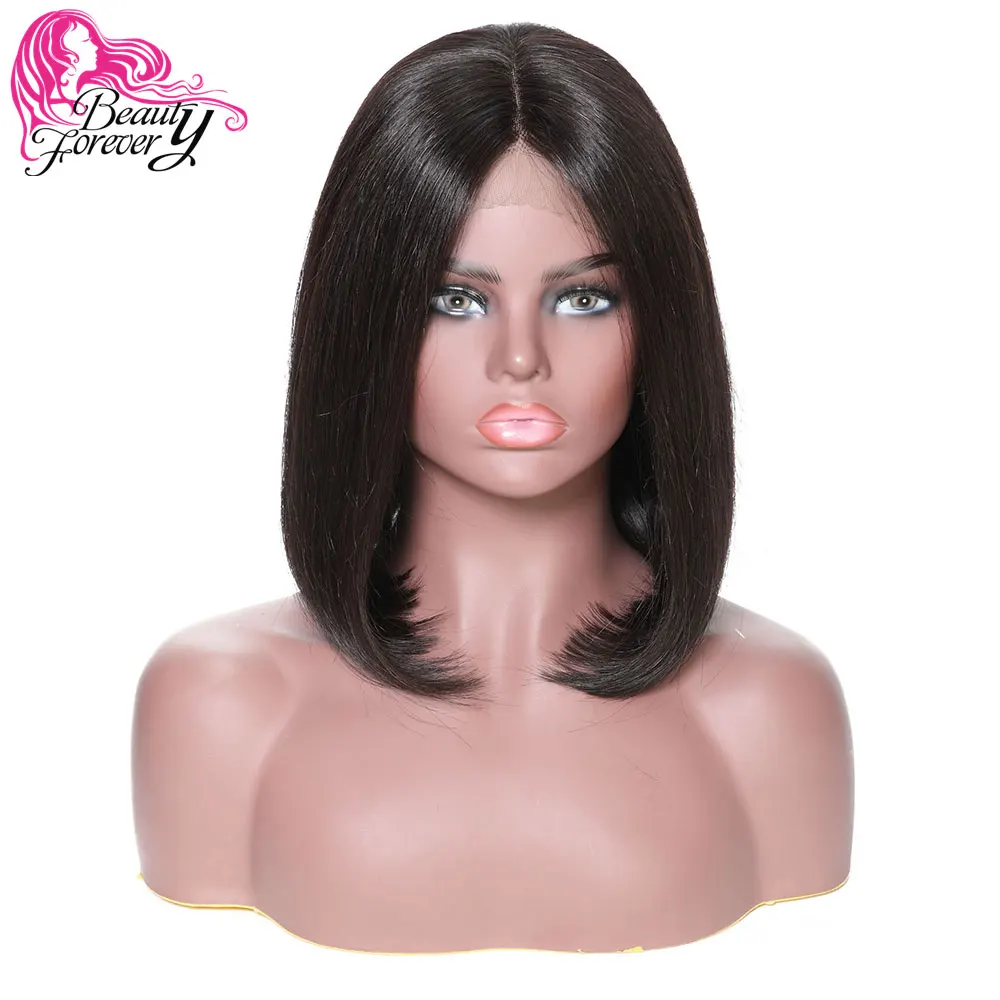 

BeautyForever Malaysian Hair 13*6 Lace Front BOB Wigs 100% Remy Human Hair Wig 150% Density Natural Color 8-14inch