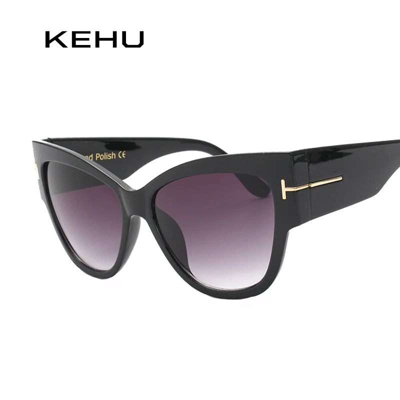 

KEHU New Fashion Cat Eye Sunglasses Women Oversized Steampunk Vintage Sun Glasses For Ladies Retro Brand Designer