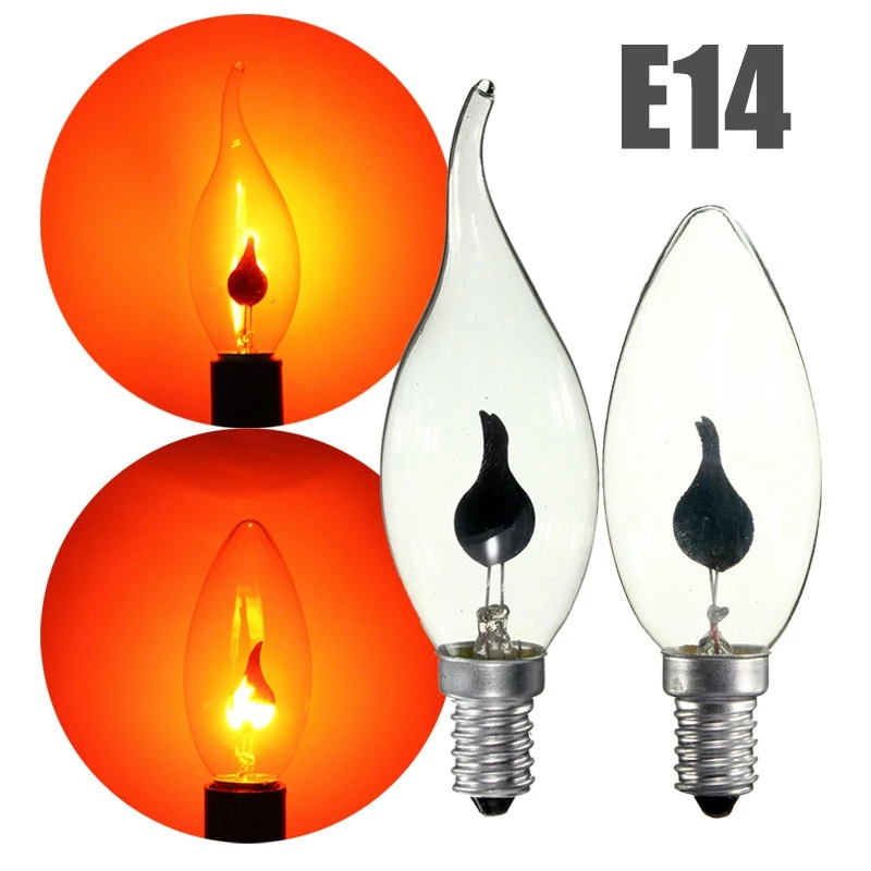 

E14 Retro LED Edison Light Bulb 220V Fire Flame/Candle Tail Chandelier Bulbs Vintage Energy Saving Lamp Home Decor Lighting