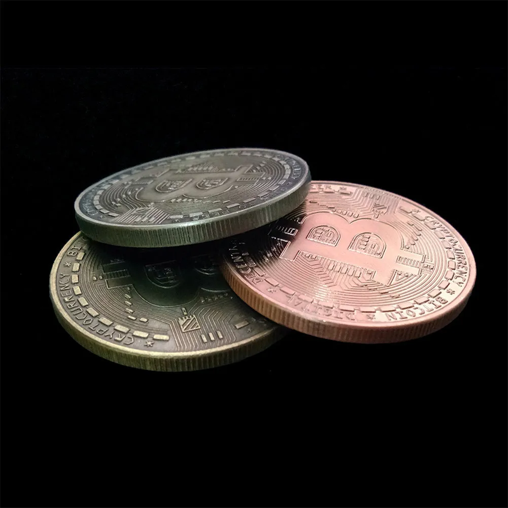 Antique Style Bronze Bitcoin Coin Commemorative Coin Art Collection Gift Physical Metal Antique Imitation Home Party Decoration