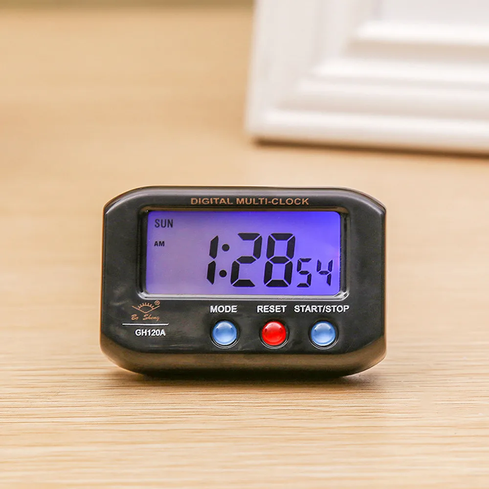 

Decoracion Hogar Mini Digital Backlight LED Display Table Alarm Clock Snooze Calendar Portable electronic with luminous black