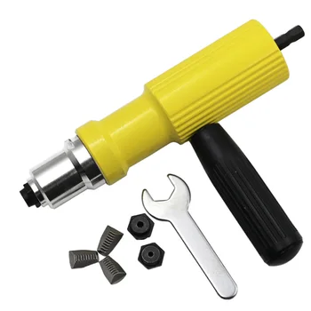 

Electric Rivet Nut Gun Riveting Tool Cordless Riveting Drill Adaptor Insert Nut Tool Riveting Drill Adapter 2.4mm-4.8mm