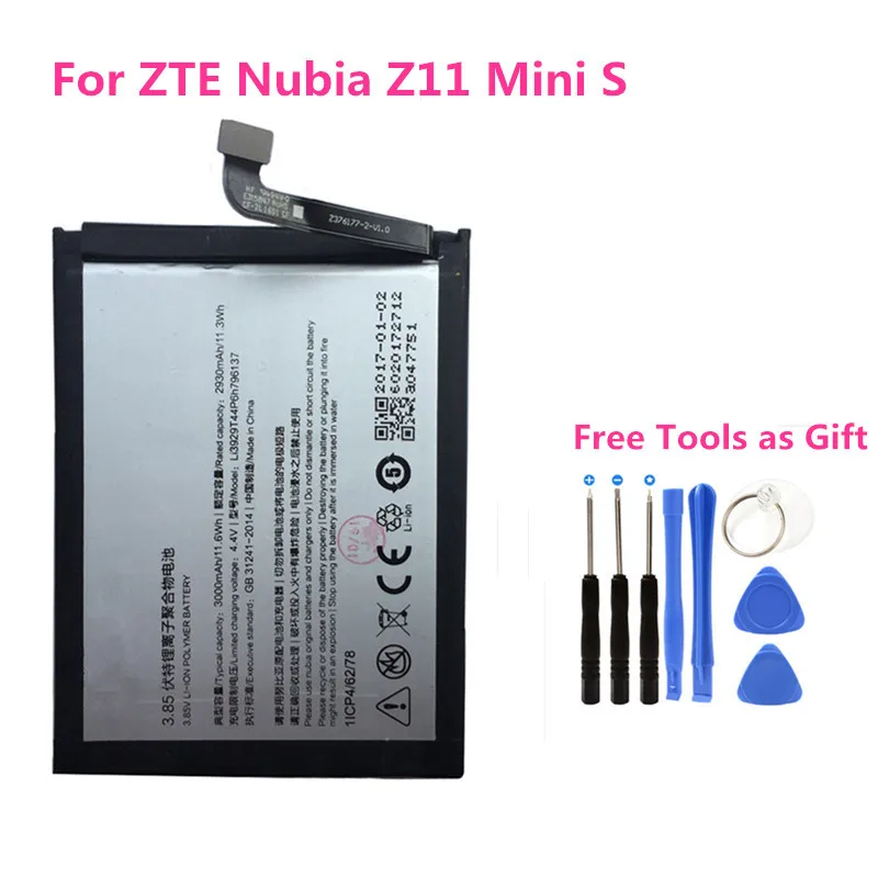 

Li3929T44P6h796137 phone Built in Battery 3000mAh For ZTE Nubia Z11 mini S NX549J Z17mini Z17 NX569H NX569J +free tools
