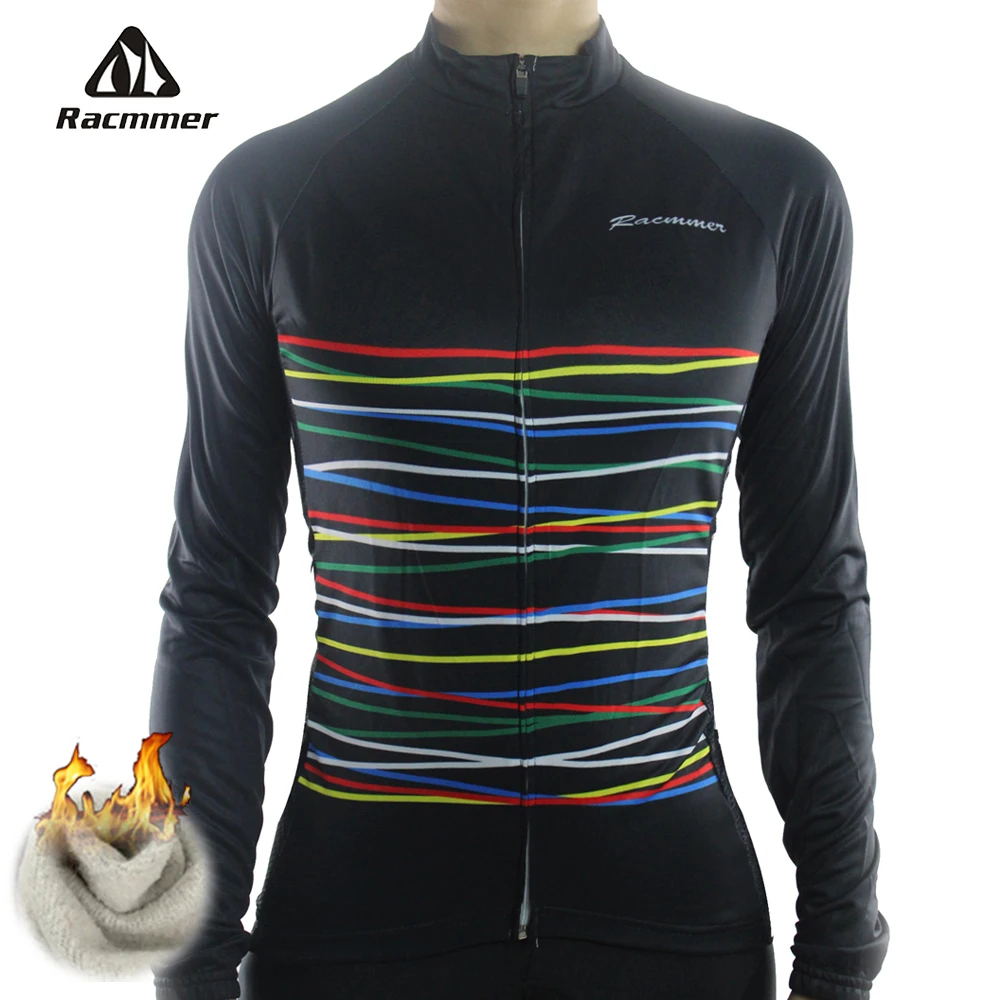 

Racmmer Warm 2017 Pro Winter Thermal Fleece Cycling Jersey Ropa Ciclismo Mtb Long Sleeve Women Bike Wear Clothing Maillot #NZ-07