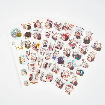 

6pcs Happy snail pvc Transparent sticker Organizer Calendar Diary Book Planner Sticker Scrapbook Decoration papeleria sale