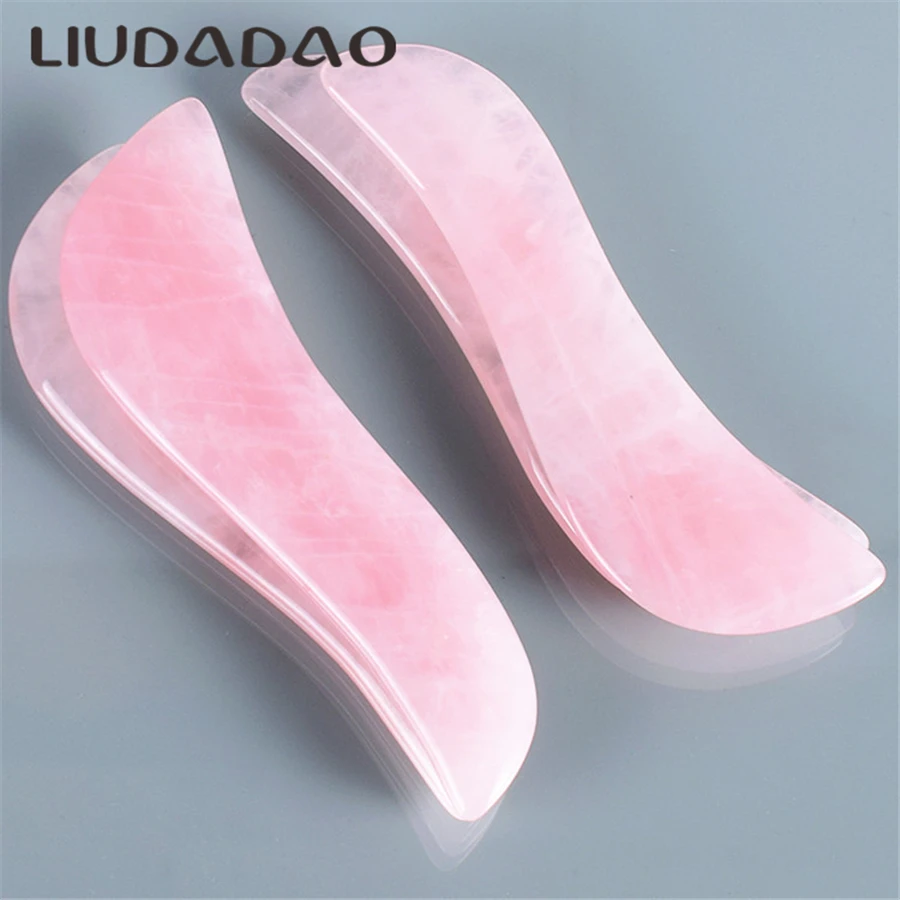 

Crystal Face Lift Wands Tools GUASHA Massager Rose Quartz Smooth Beauty Women Body Neck Head Face Relaxation Massager Wands