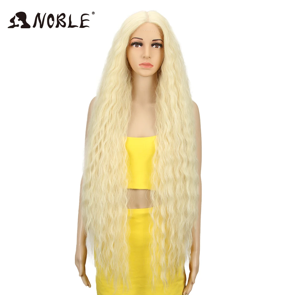 Online Mulia Rambut Sintetis Wig Renda Depan Sintetis Wig Panjang Keriting Ombre Berambut Pirang Teguran 42 Inci 613 Amerika Renda Sintetis Depan wig