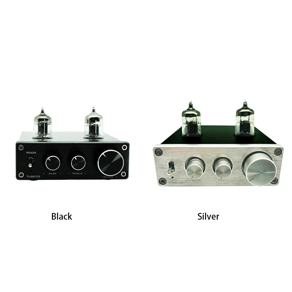 6k4 Tube Headphone Universal Preamp Home Phono Pre Amplifier Aluminium Vacumn