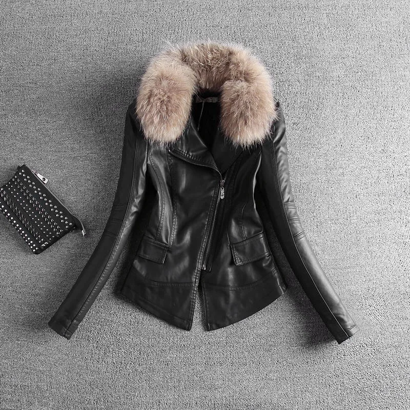 2018 New Fashion Women Spring Autumn Soft Faux Leather