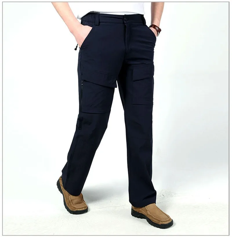 M~3XL 2016 New Spring Mens Plus Size Pants Quick Dry Breathable Long Short Trousers Man Straight Outdoor Waterproof Pantalones (14)