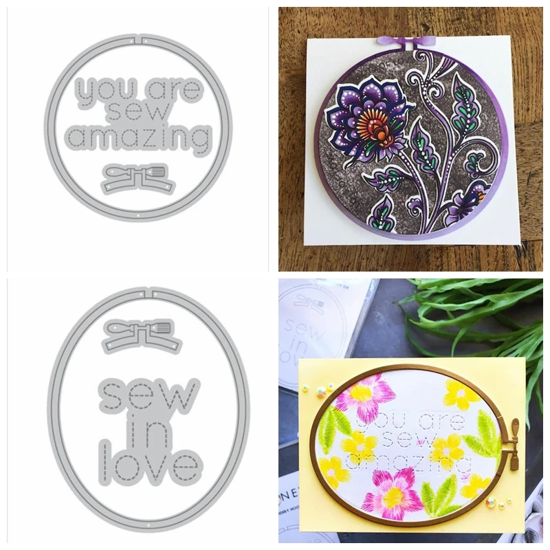 

Embroidery Hoops Circle Frame Metal Cutting Die Stencil For DIY Scrapbooking Decorative Embossing Handcraft Die Cutting Template