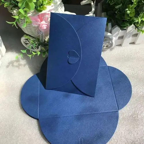 M& G 50 шт./компл. конверты для приглашений прополка конверт 17,5*11 см(1 дюйм = 2,54 см) бумажные конверты свадебные приглашения конверт - Цвет: DARK BLUE