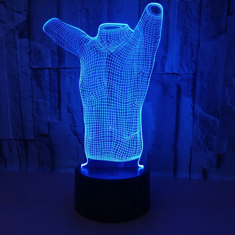 

YIMIA 3D 7 Colors Change T-Shirt Stereo Vision Acrylic USB Night light Kid's Room Bedside Desk Decorate Touch LED Lamp
