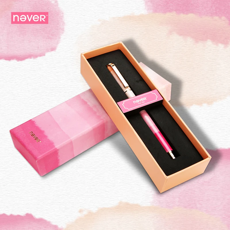 

Never Watercolor Collection Gel Ink Pen 0.5mm Black Ink Pen Gel Pen Gift Packing Kawaii Stationery Business Office Accessories