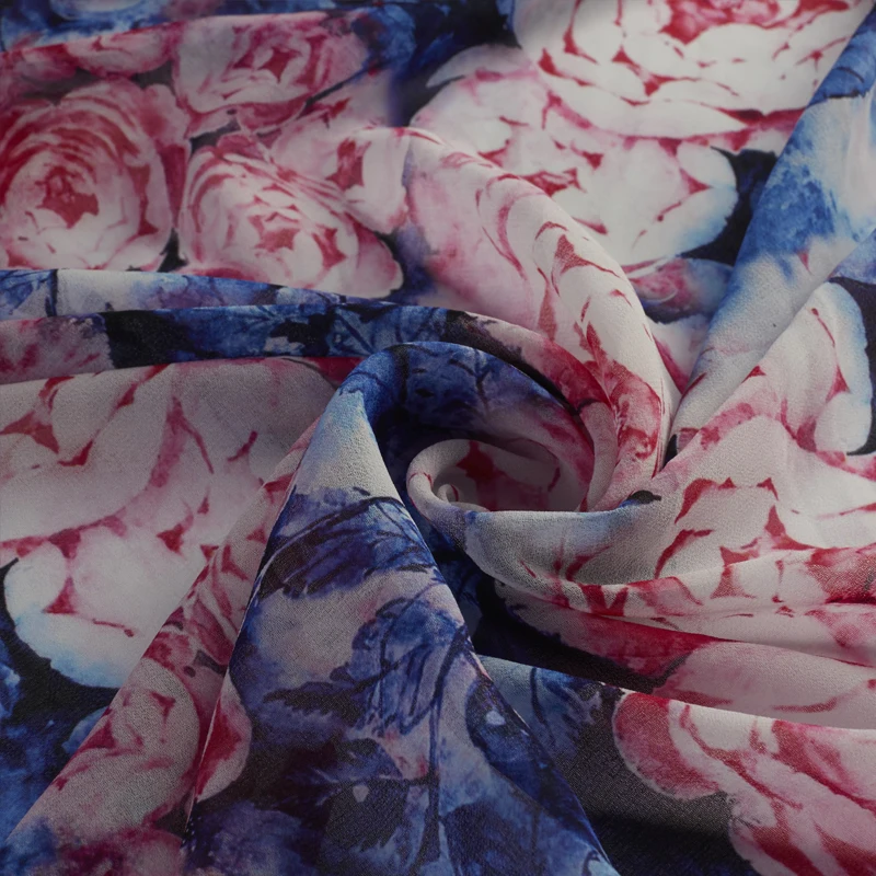 

Chiffon fabric 100% polyester fabric for dress printing fashion clothing DIY sewing manual sewing material thin section