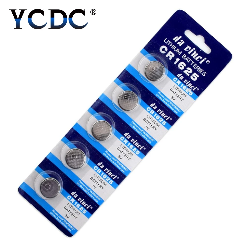 YCDC часы Батарея 5 шт. Кнопка сотового CR2032 CR 2032 мА/ч. аккумулятор CR1632 CR1620 CR1625 CR2018 CR2025 1632 3v литиевая прочного