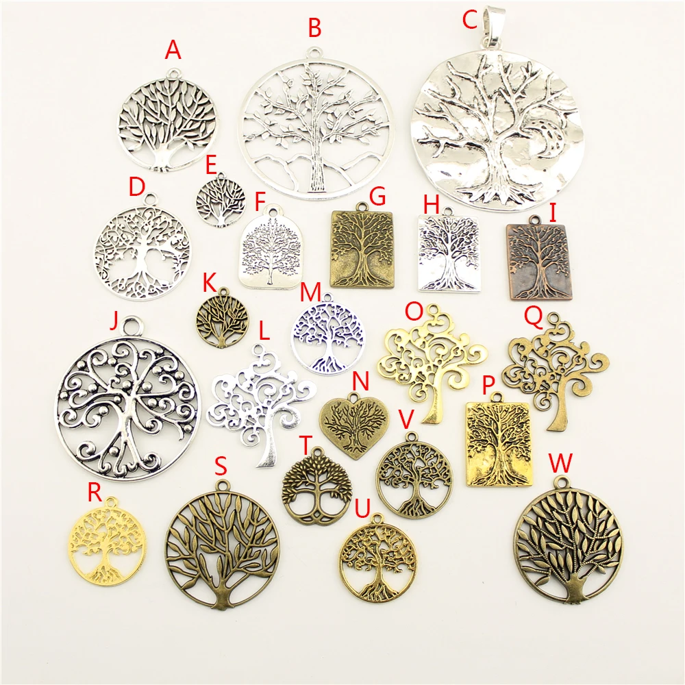 

Tree Of Love Life Charms Pendant For DIY Jewelry Making Handmade Bracelet Necklace Key Chain Bag Accessories M012