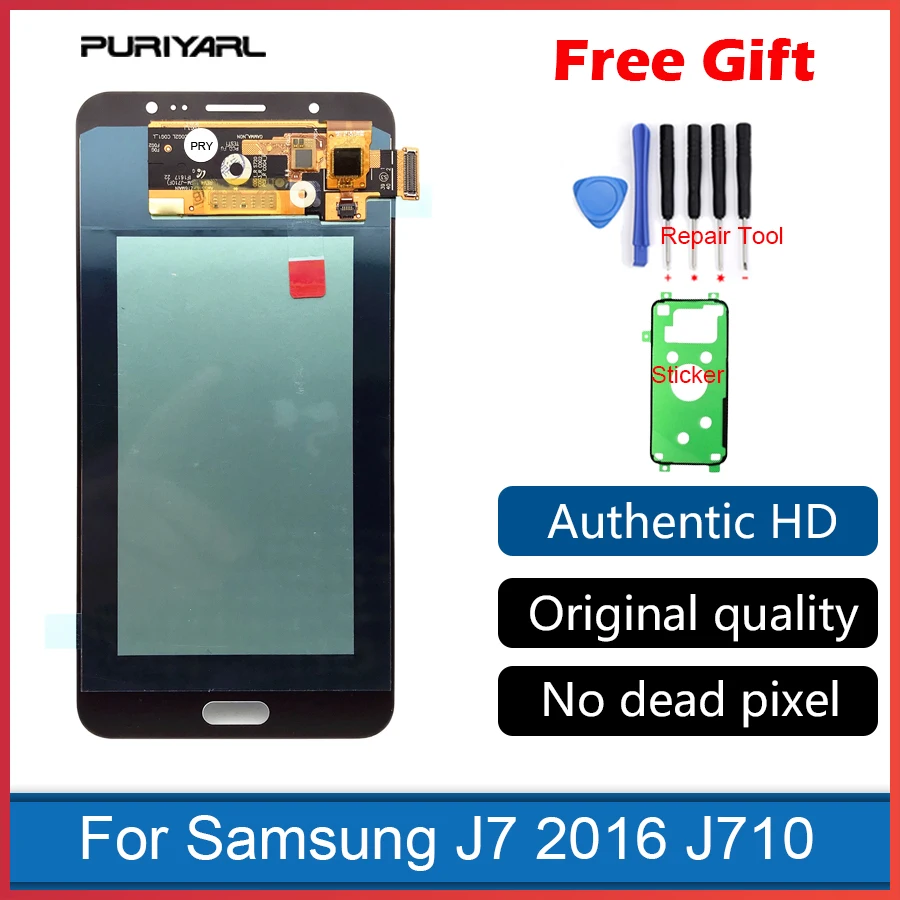 Super AMOLED For Samsung Galaxy J7 2016 J710 J710F J710FN J710M J710Y LCD Display Touch Screen