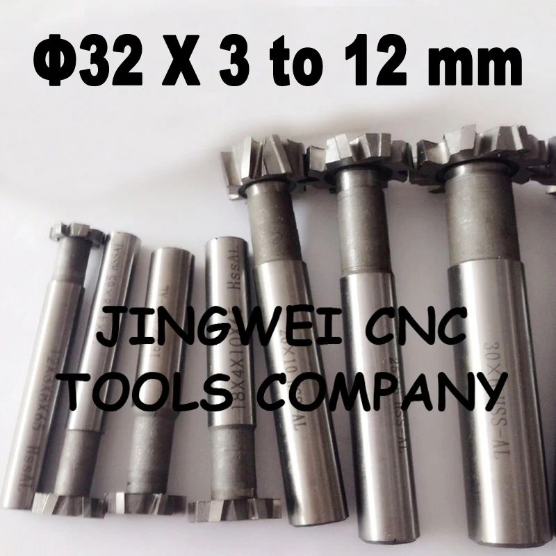 32mm hss T slot milling cutter,T slot cutter end mill tools 2 pcs free