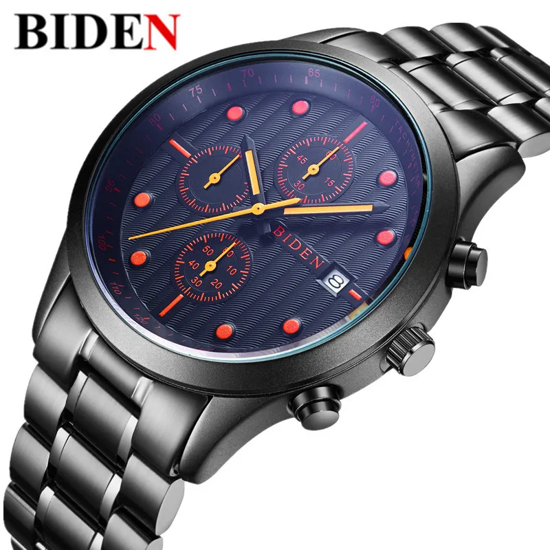 New Fashion BIDEN font b Top b font font b Brand b font Stainless Steel Waterproof