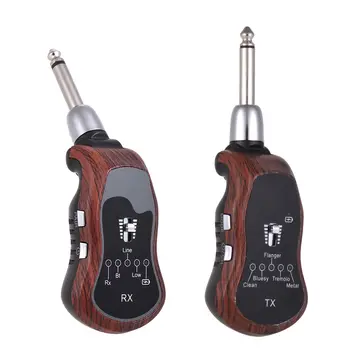 

UHF Guitar Wireless System Transmitter + Receiver 10 Channels Built-in 5 Effects (Clean/Bluesy/Flanger/Tremolo/Metal)
