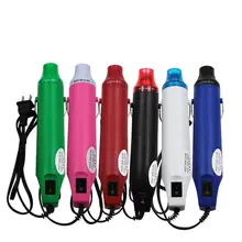 Многоцветная мини-фена 220 В, 300 Вт, максимальная температура 200, Электрический электроинструмент для самостоятельного использования, портативная цифровая Тепловая пушка с усадочным сиденьем