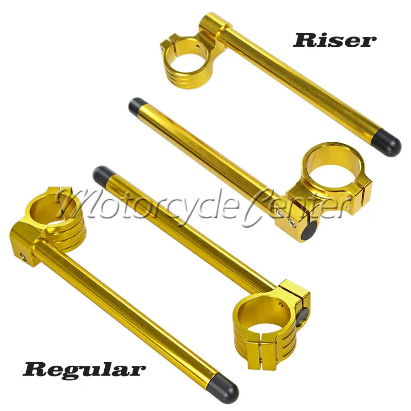 

41mm Clip Ons Riser Regular Clip-on Fork Tube CNC Handlebars For Suzuki GSX750F GSX600F GSX1100 Katana GSX 600F 750F 1100 Gold
