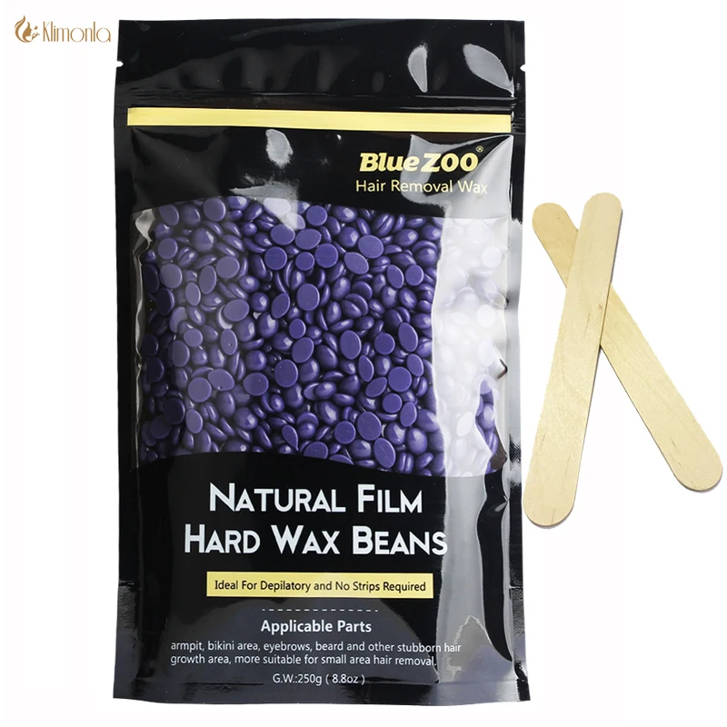 Feijão sem Tira Ferramentas de Beleza Cera Dura Filme Quente Depilatório Hard Wax Depilação Bikini Feijão Pellet Lavanda Sabor 250g