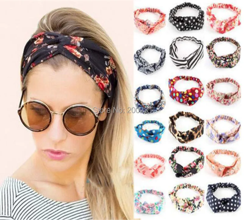 

1Pcs Eelastic Turban Head Wrap Headband Twisted Knot Hairband for Women Lady Stretch Twist Headband Turban Sport Yoga Hairband