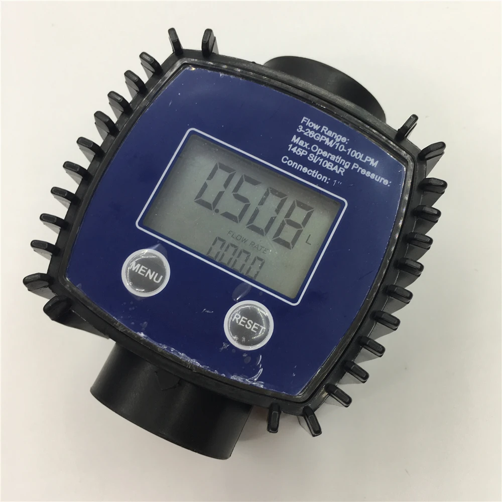 

K24 1" Plastic turbine water L diesel iquid Digital oil electronic Flow meter sensor with stainless steel thread connection