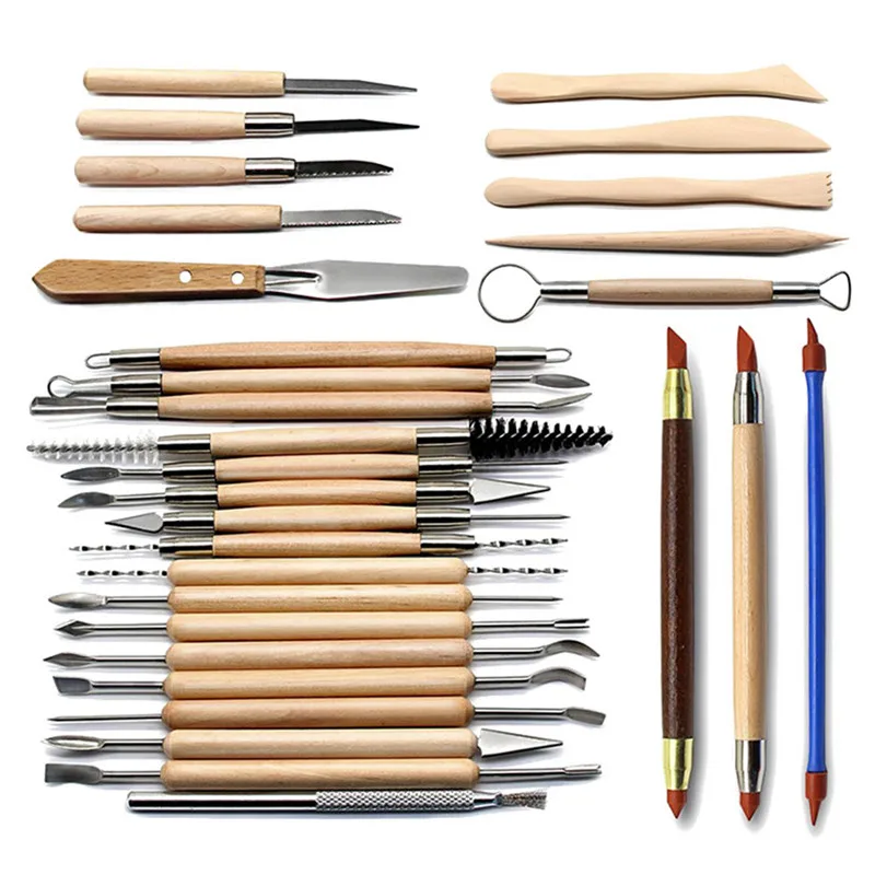 30PCS Pottery Sculpting Set Carving Knife Tools Shaper Polymer Modeling Clay Carpenter Chisel Wax Carving Sculpt Tool Sculpture (1)