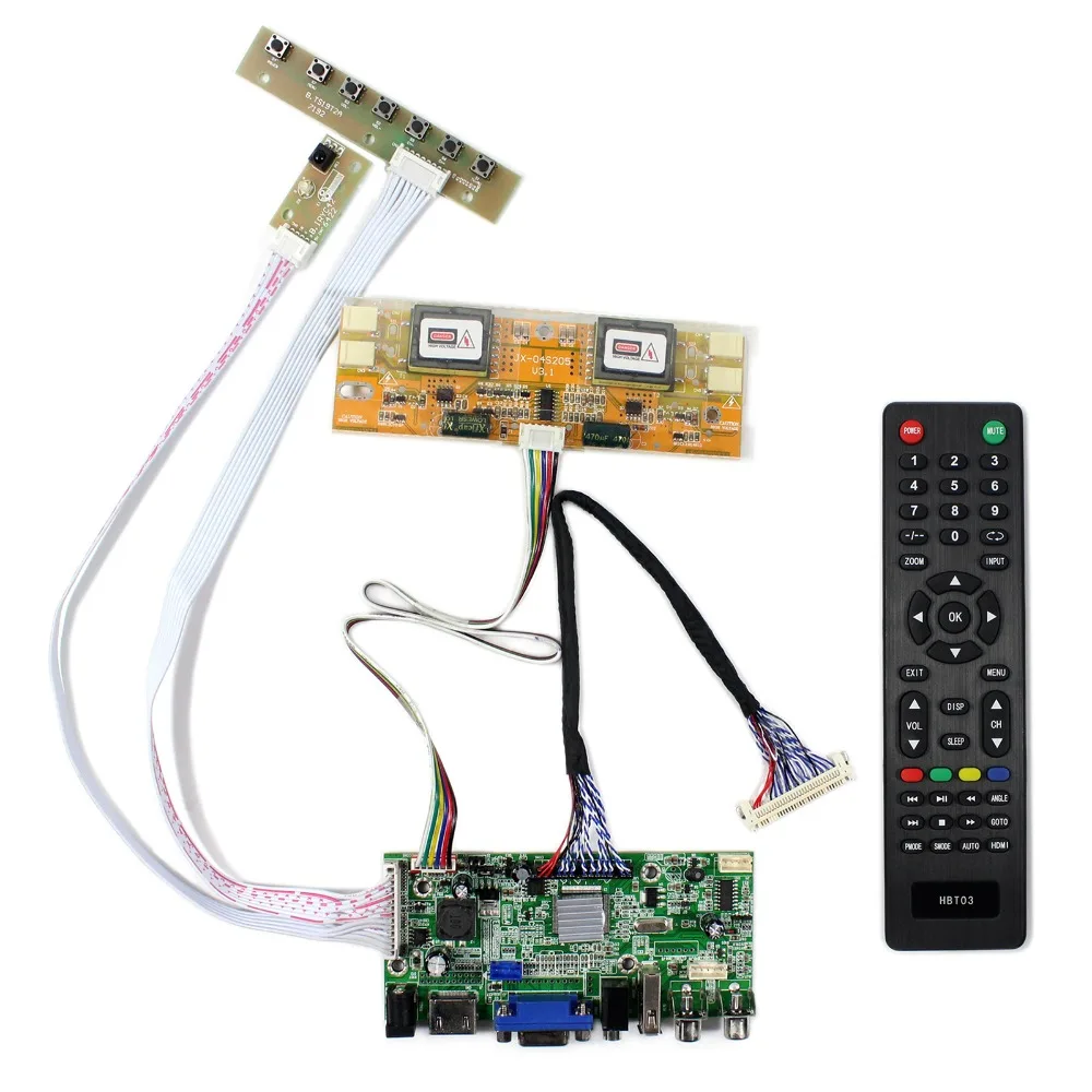 Плата контроллера HDMI + VGA 2AV USB Audio LCD для жк экрана монитора|usb usb|vga vgaboard board |