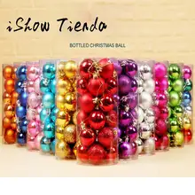 

ISHOWTIENDA 48PC 30mm Christmas Xmas Tree Ball Bauble Hanging Home Party Ornament Decor New Year christmas decorations for home