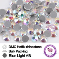 Все размеры DMC большая посылка синий светильник кристалл AB оптом упаковка исправление стразы оптом для одежды свадебное платье украшения Искусство - изображение