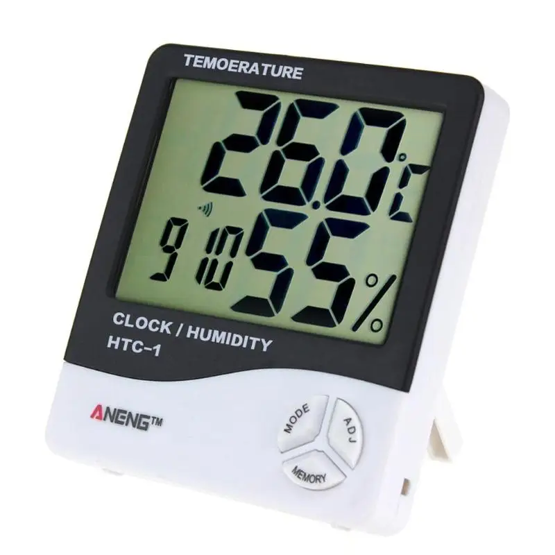 Ed дисплей Метеостанция цифровой гигрометр и термометр LHigh точность температура метр влажность MonitorTester IndoorOutdoor