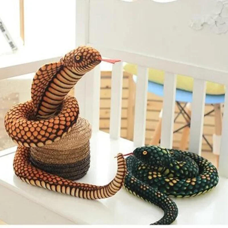 

130CM Simulation Cobra Doll Python Plush Toy Doll Creative Big Python Plush Toy 12 Zodiac Toys Children Funny Birthday Gifts