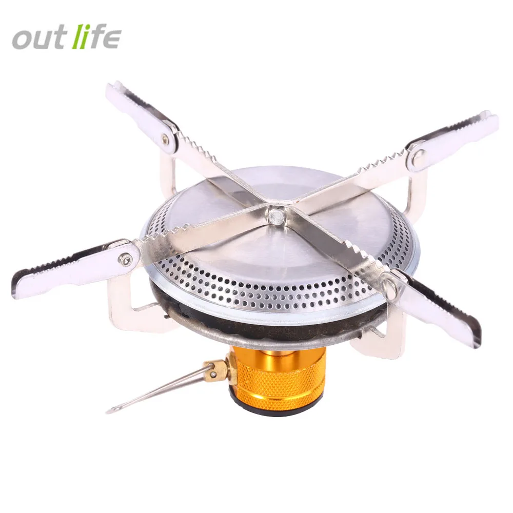Outlife Camping Stove Butane Gas Burner Mini Folding Stove Head Outdoor