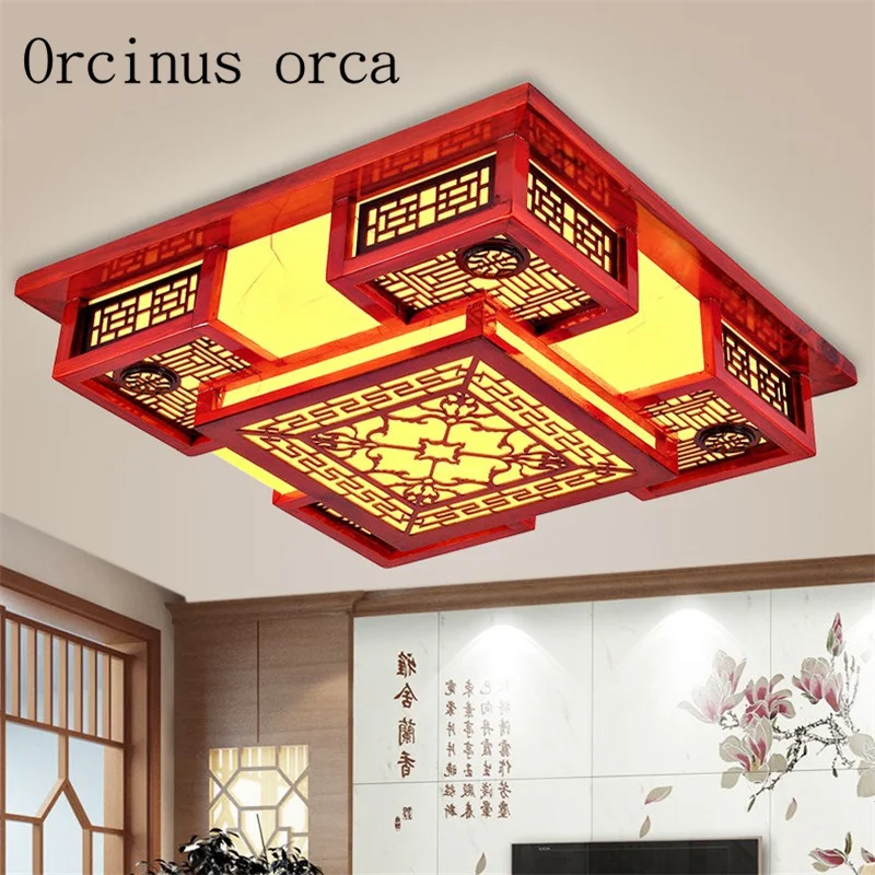 Nowy chiński z owczej skóry led lampa sufitowa salon restauracja herbaciarni badania nowoczesne retro lampa sufitowa z litego drewna Nowy chiński z owczej skóry led lampa sufitowa salon restauracja herbaciarni badania nowoczesne retro lampa sufitowa z litego drewna
