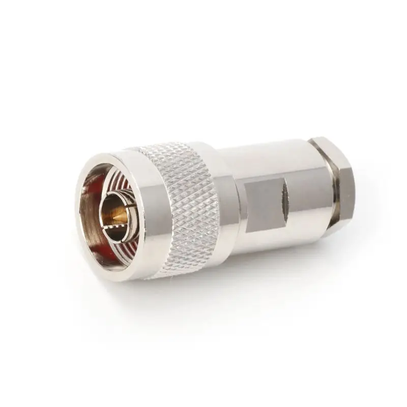 

N Male Plug Clamp RF Connector Straight For RG5 RG6 5D-FB LMR300 Cable