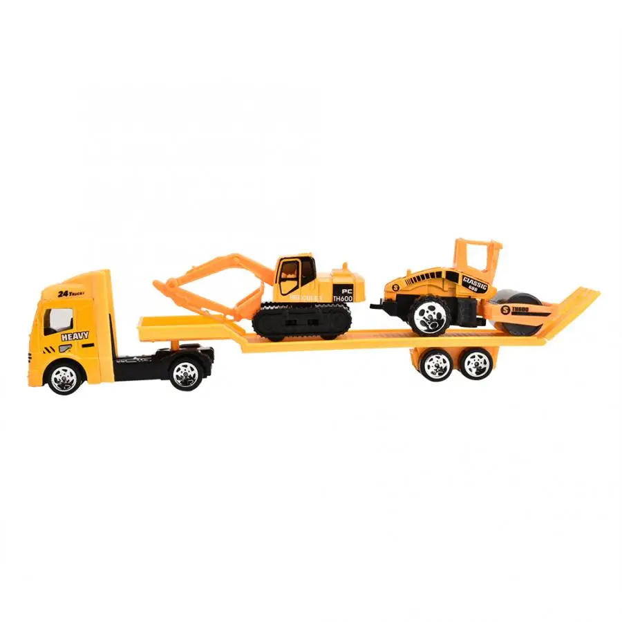 4 шт. 1: 64 детская модель автомобиля игрушка ABS прочный строительный автомобиль игрушка малыш маленькие игрушечные машинки Набор трейлер Игрушка Мальчики обучающая игрушка подарок