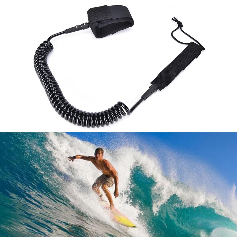 Surfboard Paddle Strap Surf Board Coiled Foot Long Surfing Bodyboard Adjustable Unisex Kit Leash Wrist Ankle Safety Swivel Leash