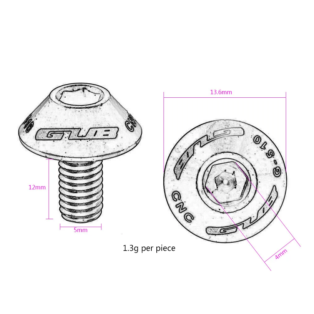 GUB 1 пара велосипедное крепление для бутылки винты M5x12mm легкий Алюминий бутылка из сплава держатель болтов для MTB велосипед подставка для бутылки для воды