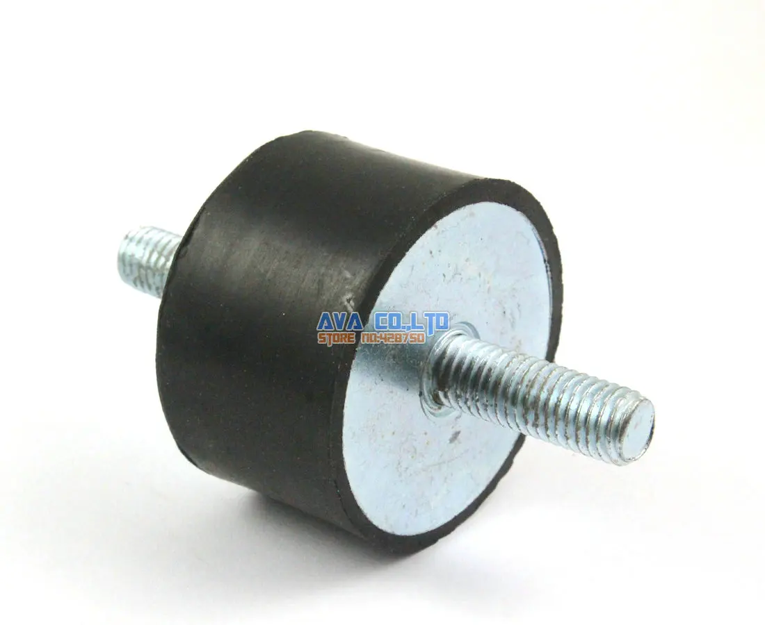 

2 Pieces 50*30mm M10*27mm Double End Male Rubber Anti Vibration Mount Bobbin Isolator