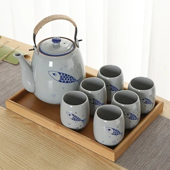 

TANGPIN big capacity ceramic tea sets porcelain teapot teacup chinese kung fu tea set drinkware